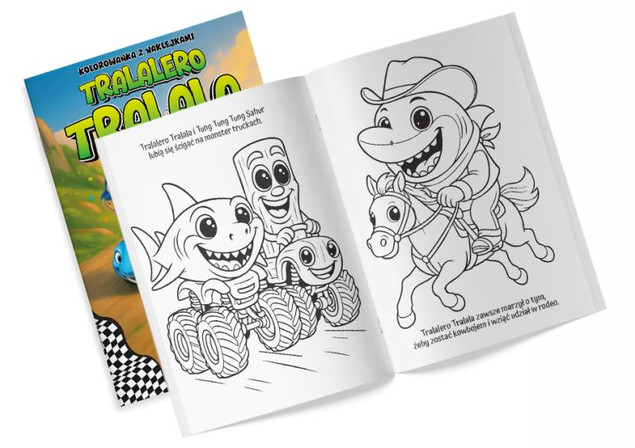 Kolorowanka z Naklejkami TRALALERO TRALALA Na Wyścigach Martel