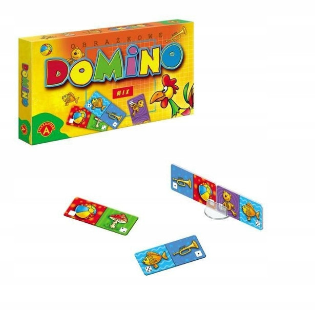 DOMINO OBRAZKOWE Mix Gra Logiczna 5+ Alexander 0202