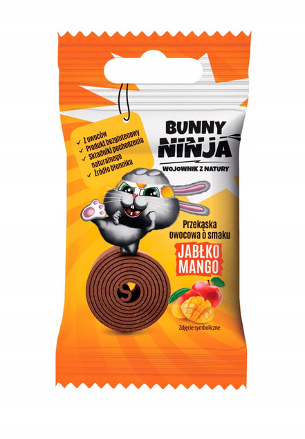 BUNNY NINJA Owocowa Przekąska JABŁKO MANGO 15g