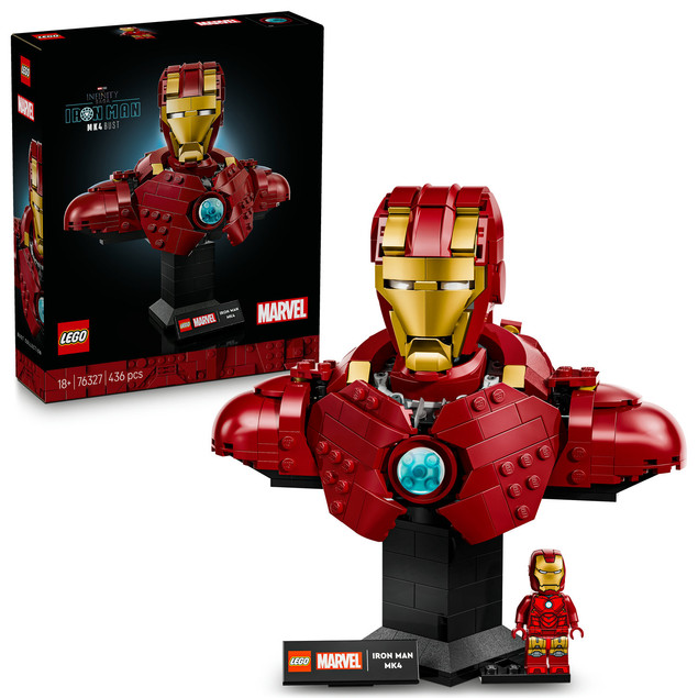 LEGO 76327 Marvel Popiersie Iron Man MK4 Model Kolekcjonerski