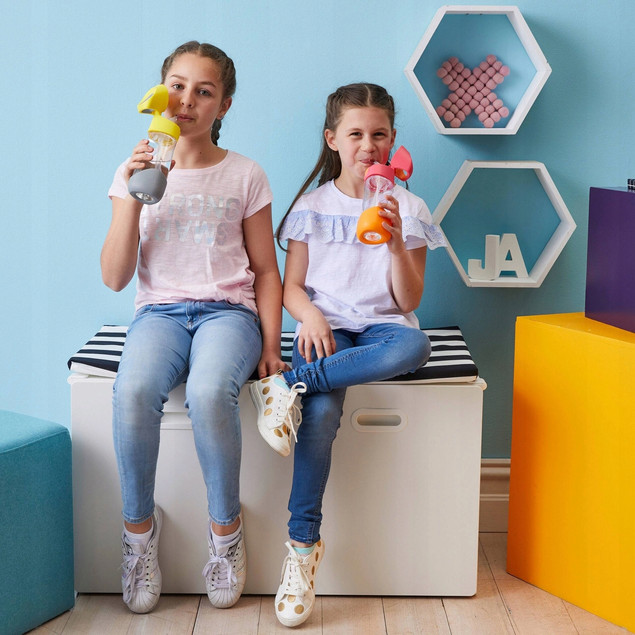 b.box Butelka tritanowa ze słomką Lilac Pop 450 ml