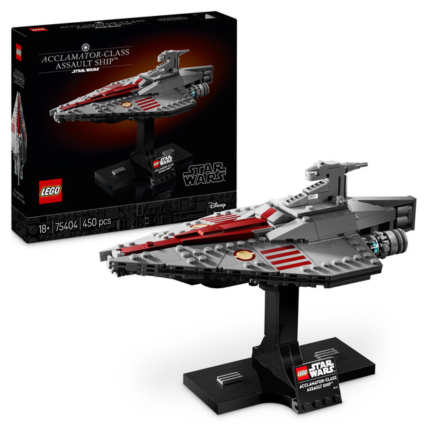 LEGO Star Wars 75404 Okręt Szturmowy klasy Acclamator – Kolekcjonerski Model dla Dorosłych