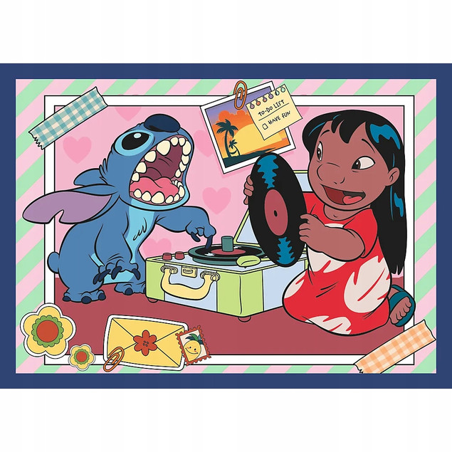 Trefl Puzzle Lilo & Stitch 4x88 el. Kosmiczny Stitch + Plakat Kolekcjonerski