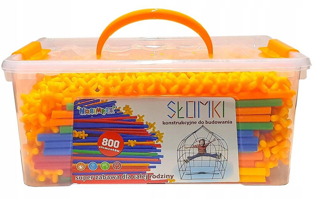 Klocki słomki konstrukcyjne patyczki 800 el NORIMPEX