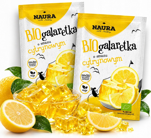 BIO Galaretka o smaku cytrynowym Naura 38 g x2