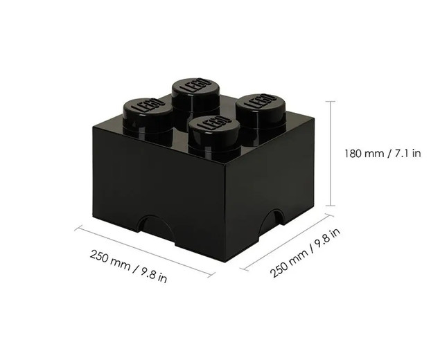 LEGO Pojemnik na Klocki Storage Brick 4 Czarny 25x25x18cm