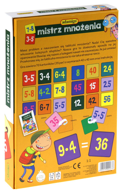 Gra edukacyjna Mistrz Mnożenia Adamigo