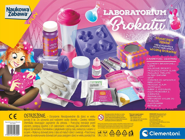 Naukowa Zabawa Laboratorium Brokatu Clementoni