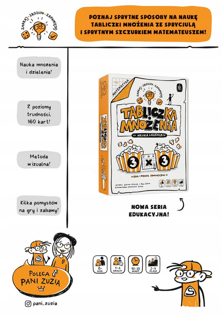 Tabliczka mnożenia. Nauka liczenia Nasza Księgarnia