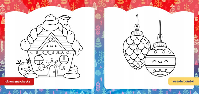 Kolorowanka z tatuażami fluo Mikołaj