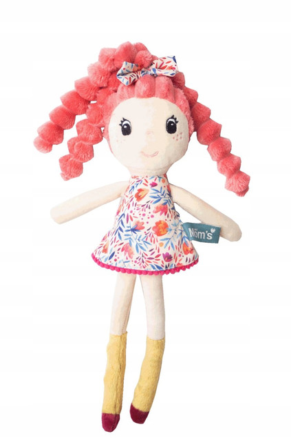 Lalka szmacianka Mom's Care Laura 30 cm Różowe Włosy