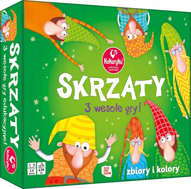 Gra Planszowa Skrzaty Kukuryku 3w1 Rodzinna Zręcznościowa
