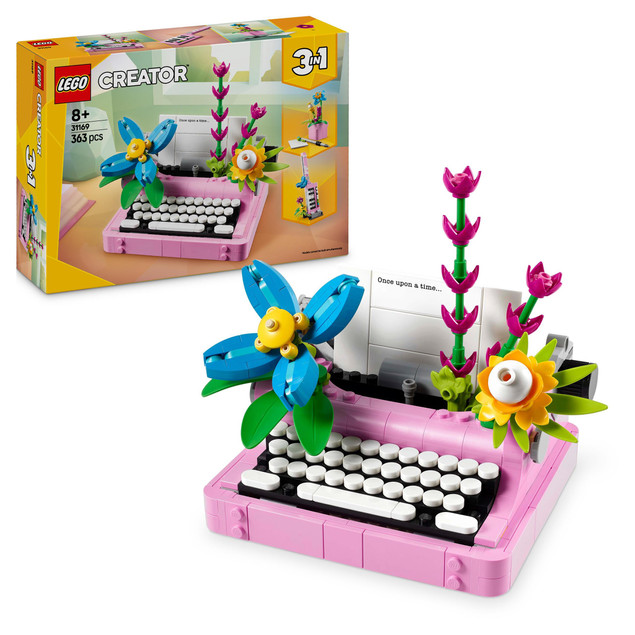 LEGO 31169 Creator 3w1 Maszyna do pisania z kwiatami 8+ (363 klocki)