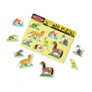 ZWIERZĘTA Drewniane Puzzle dźwiękowe MELISSA 10730