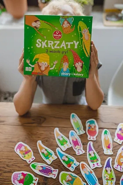 Gra Planszowa Skrzaty Kukuryku 3w1 Rodzinna Zręcznościowa