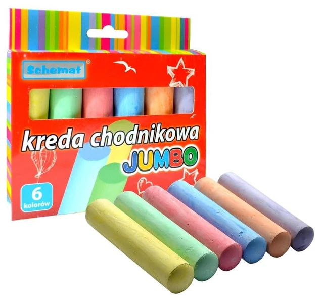 Kreda chodnikowa Schemat 6 szt. - kolorowa zabawa