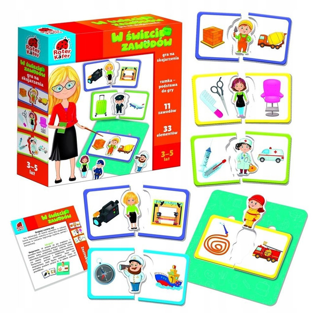 Gra Edukacyjna W Świecie Zawodów Logiczne Myślenie Pamięć 3+ Roter Kafer