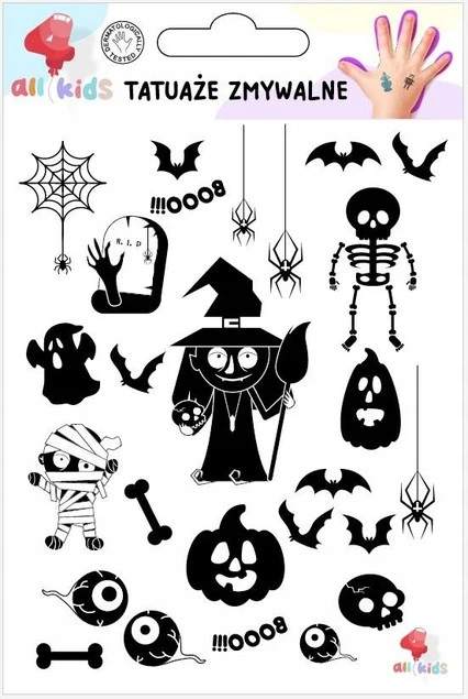 Tatuaże zmywalne dla dzieci All4Kids Halloween 2_1