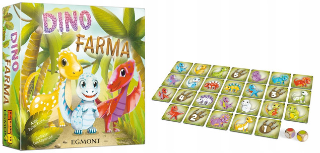 Gra Planszowa Dinofarma Egmont – Szybka Gra Rodzinna z Dinozaurami (5+)