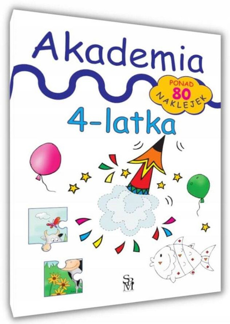 Akademia 4-Latka Czterolatka Zadania Ćwiczenia Z Naklejkami Naklejki SBM