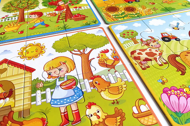 Puzzle Tactic Moje Pierwsze Puzzle Farma 6 el. dla Dzieci 3+