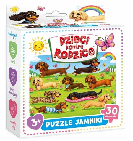 Puzzle Kangur Jamniki 30 el. Dzieci kontra Rodzice Rodzinne