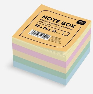 Notes Kostka Papierowa Bloczek KOLOROWY Nieklejony 85x85x35 mm Interdruk