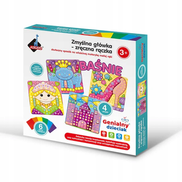 Piankowa Wyklejanka BAŚNIE Genialny Dzieciak 3+ Askato