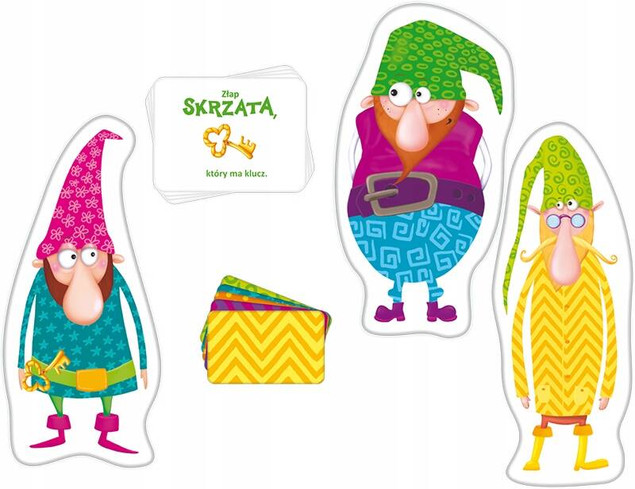 Skrzaty 3 Wesołe Gry Edukacyjne Planszowe 4+ Kukuryku 62660