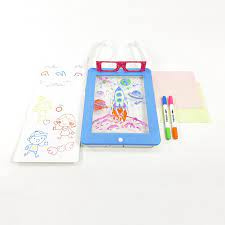 Magiczna neonowa tablica 3D LED niebieska Kidea