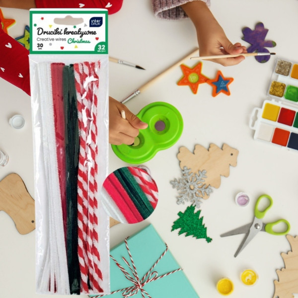 INTERDRUK Druciki Kreatywne Świąteczne 32 szt. CHRISTMAS DIY