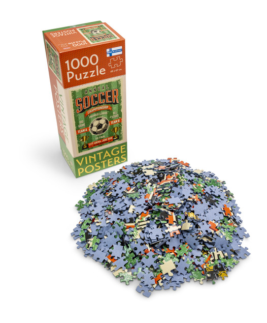 Puzzle 1000 Tactic Vintage Soccer Championship Retro Plakat Piłka Nożna