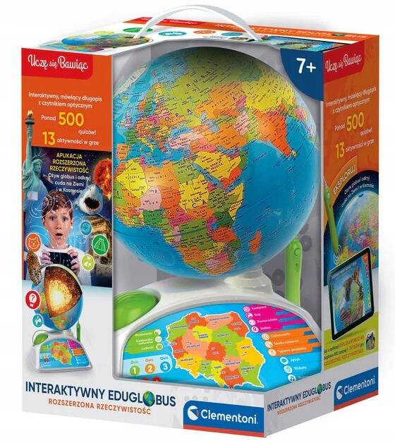 Globus Interaktywny Edukacyjny Eduglobus Premium Aplikacja 7+ Clementoni