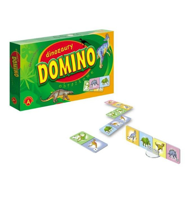 ALEXANDER, ZABAWKA EDUKACYJNA, DOMINO - DINOZAURY