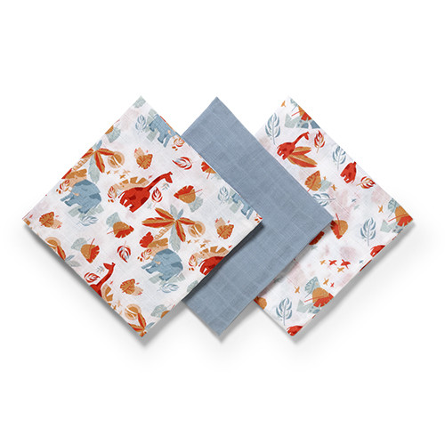 BABYONO PIELUCHY PIELUSZKI MUŚLINOWE 100% BAWEŁNA SOFT 70x70cm 3szt 348/07