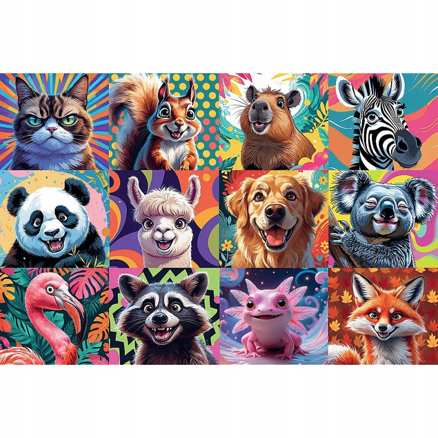 Trefl Puzzle 300 el. Zabawne portrety zwierząt