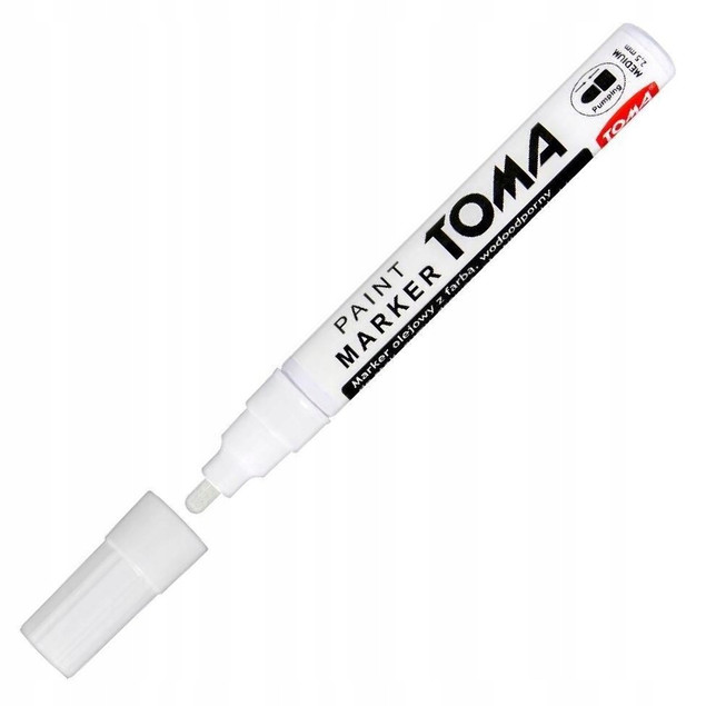 Marker olejowy TOMA TO-440 gruby biały