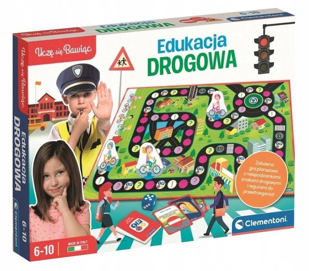 Gra Planszowa Edukacja Drogowa Uczę Się Bawiąc 6+ Clementoni