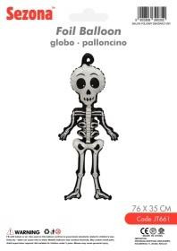 BALON HALLOWEEN SZKIELET 76X35CM