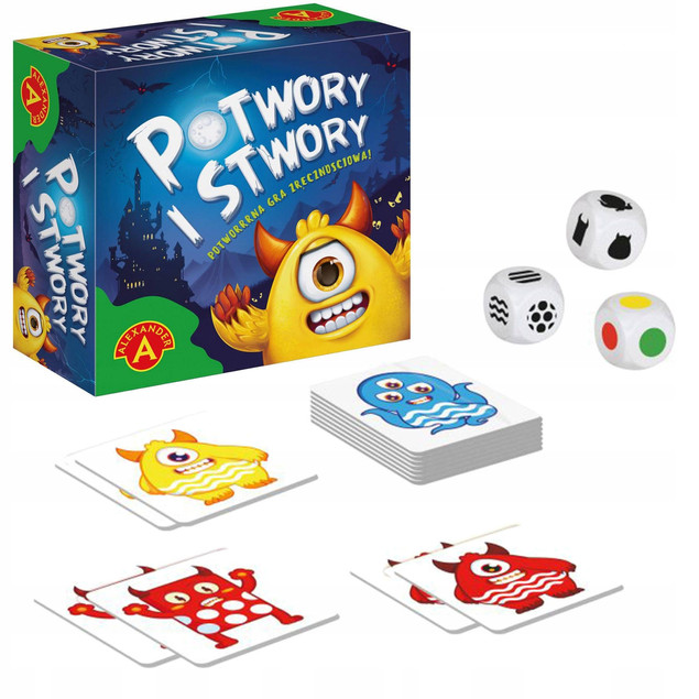 Potwory i Stwory Gra Karciana Zręcznościowa Refleks 5+ Alexander 2435