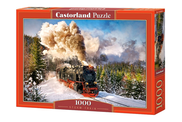 PUZZLE POCIĄG PAROWÓZ ZIMA LAS 9+ 1000 EL CASTOR