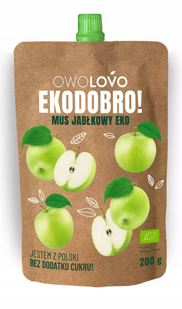 OwoLovo Mus EKODOBRO Jabłkowy Eko Dla Dzieci 200g