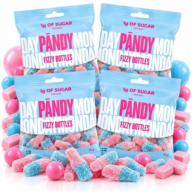 Żelki PANDY Guma Balonowa 50g Obniżona Zawartość Cukru