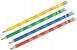 4x Ołówek z Gumką TABLICZKA MNOŻENIA Colorino