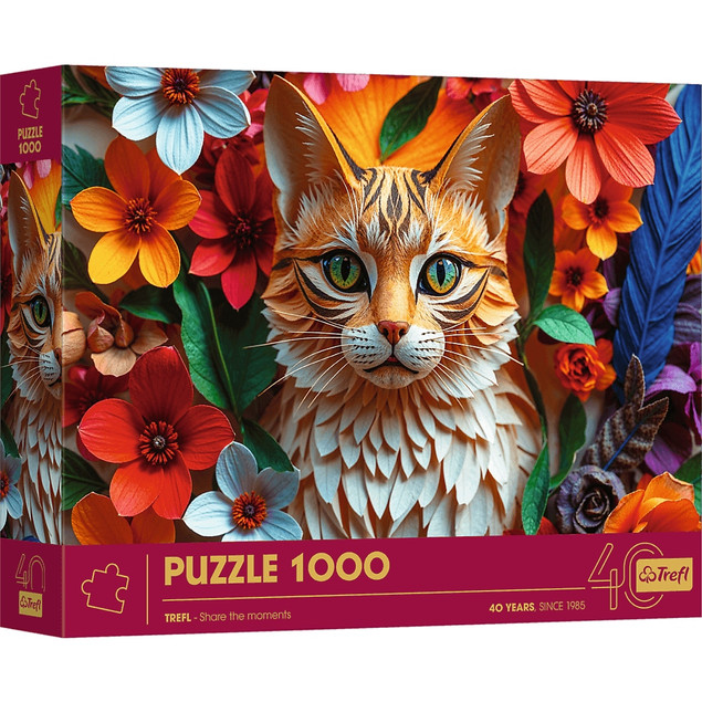 Puzzle 1000 Paper Art Kot Trefl