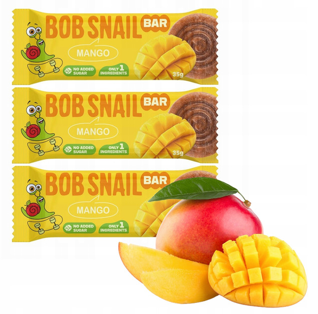Batonik mango bez cukru Bob Snail 3x35g