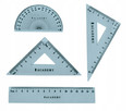 Zestaw Geometryczny Interdruk ACADEMY w Etui 4 elementy Linijka 15cm
