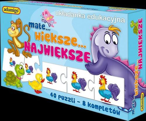 Układanka Adamigo Małe Większe Największe – Edukacyjna Sortowanie Rozmiarów