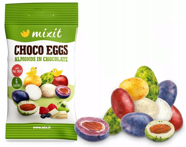Wielkanocne Jajeczka Mix.it z migdałami w białej czekoladzie 65g