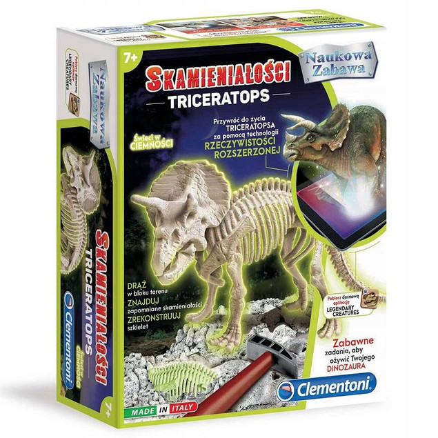 Naukowa zabawa. Triceratops fluorescencyjny